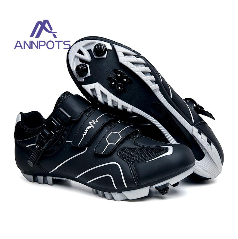 Mens Cycling Shoes MTB Shoes Mountain Bike Shoes Quick Ratchet Buckle Compatible with SPD System Pedal for Indoor and Outdoor 36