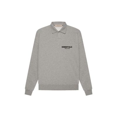 SS22 Dlhý rukáv Polo Pánske Vrchné diely Tmavý-Oatmeal FOG-SS22-522