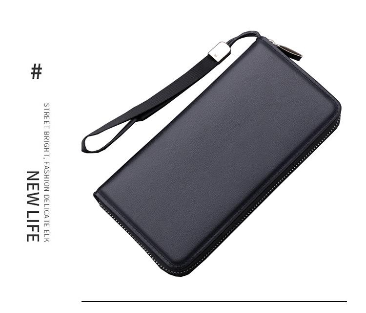 Men's Business Zipper Clutch: Large Capacity, Fashionable Handbag & Phone Wallet