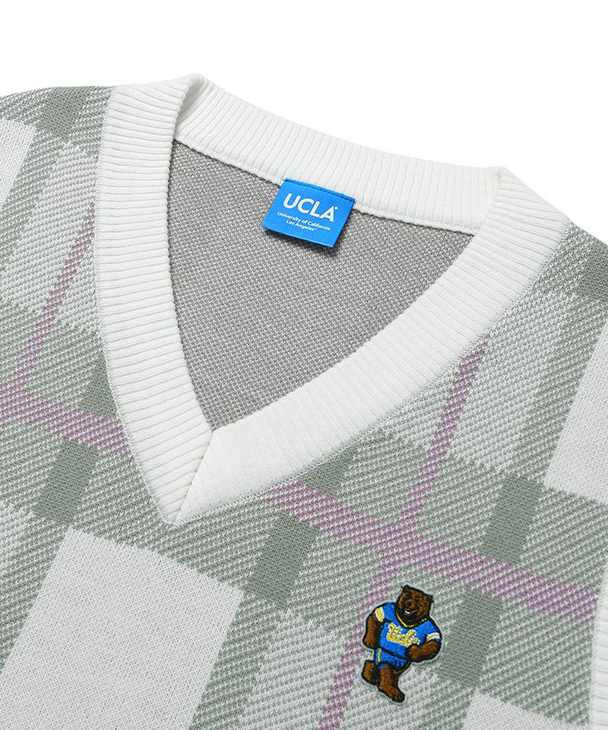 Ucla Check Sweater Vest [Ivory](Uz3Ve30_22)