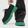 Fashion Men Leather Shoes Black Thick Sole Round Toe Platform Male Casual Derby Shoe Fashionable Young People Mixed Colors Trendy Shoes