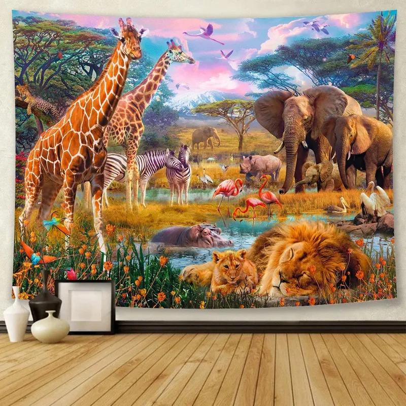 Forest Animal Tiger Decorative Tapestry Office Living Room Decor Home Wall Tapestry