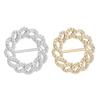 Vintage Scarf Ring Rotary Flower Rhinestone Brooch Pin for Women 3-Slot Adjustable Elegant Scarf