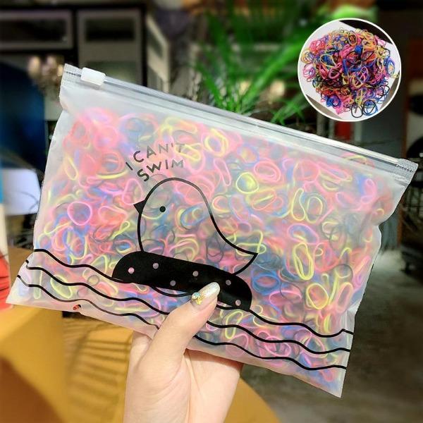 1000 teile/paket Mädchen Bunte Kleine Einweg Gummibänder Gummi Für Pferdeschwanz Halten Scrunchie Haarbänder Mode Haar Zubehör