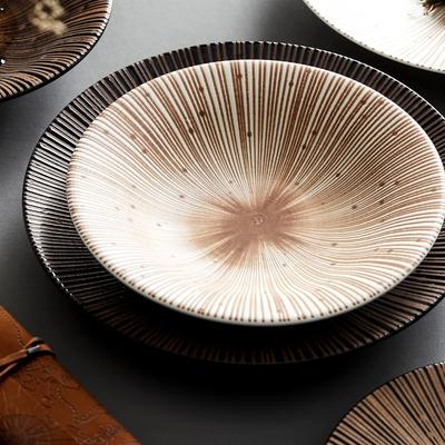 Piatto da tavola in ceramica nuovo stampato stoviglie occidentali piatto da bistecca piatto piano ciotola per insalata riso pasta zuppa