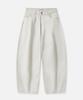 Dibellobeu Bold Balloon Fit Cotton Pants_Ecru