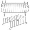 Air Fryer Rack, Dual Airfryer Racks Grilling Rack with 4 Skewers for Ninja Food Dual Zone Air Fryer AF300UK AF400UK Accessories