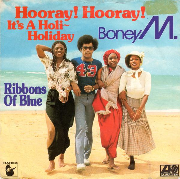 7-дюймовая пластинка BONEY M. Ура Ура Это Праздник Холи K11279 Atlantic 1979 Великобритания Танцевальная Электроника Б/у