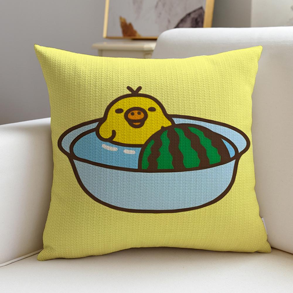 Bright KKiiroitoriS Cushion Cover Breathable and skinfriendly linen pillowcase square removable and washable cushion