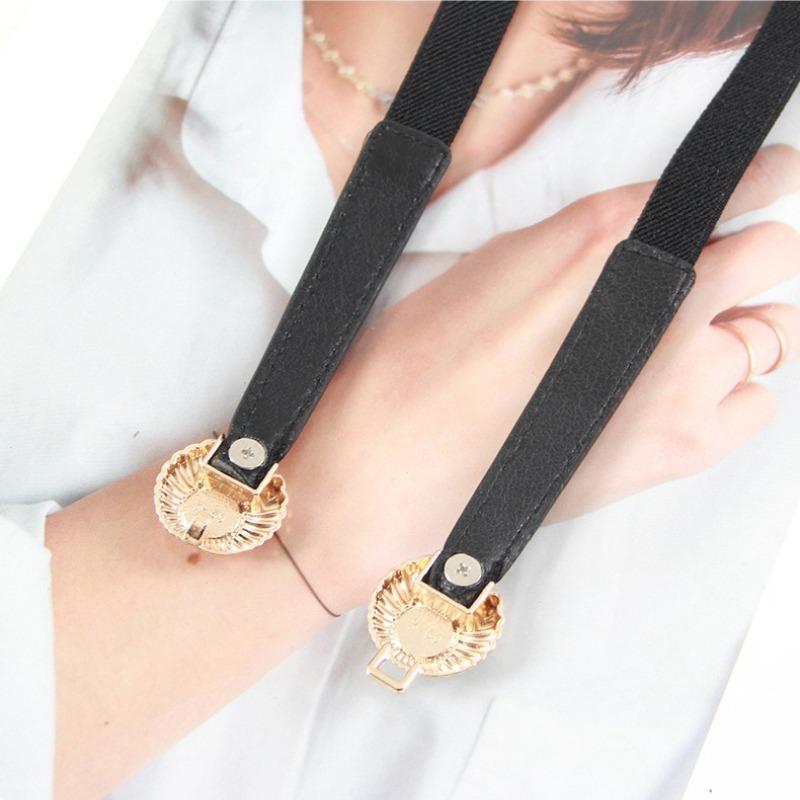 New Korean-Style Belt Pearl Elastic Waist Cincher for a Slimming Effect Perfect for Blazers Coats Dresses and Sweaters—Trendy
