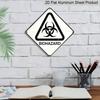 2D Flat -1pc, Featuring A Biohazard Theme, Safety Sign Gift for Research Enthusiasts, Vintage Metal Plaque, Suitable for Decorating Laboratories