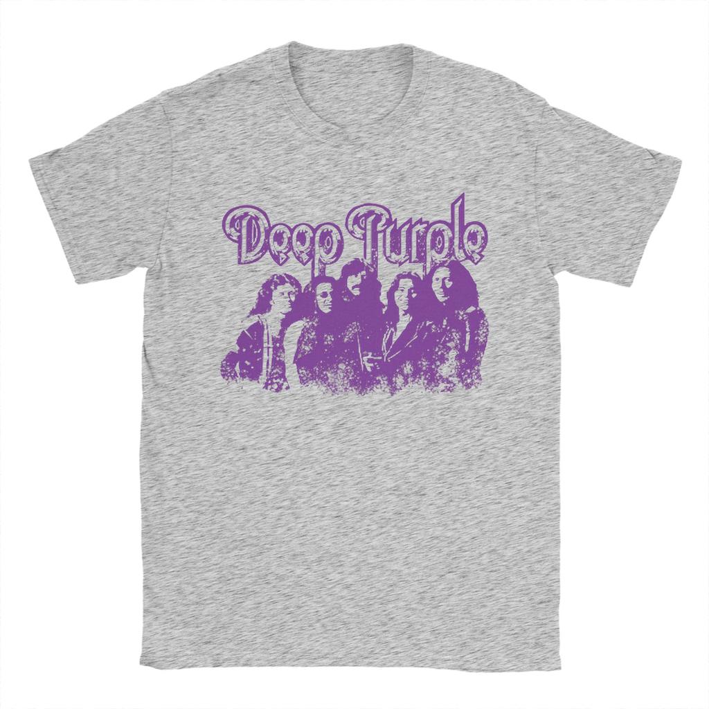 Band Deep Purple Art TShirt Summer Trendy Cool TShirts Unisex Cotton O Neck Oversize Top Tees Short Sleeves Y2K Funny Tshirt