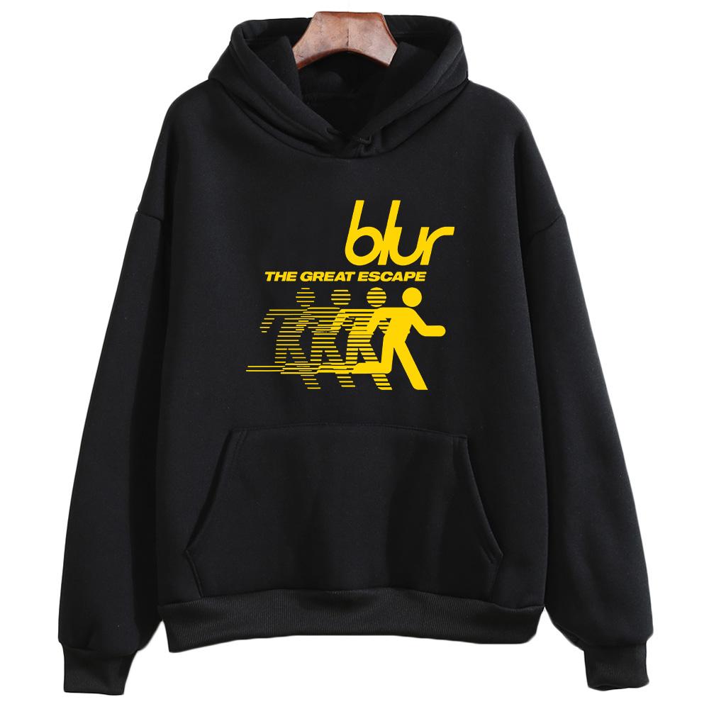 

Толстовки Blur Band Толстовка The Great Escape Мода Мужчины Хай-стрит Женщины Толстовка с длинным рукавом Рок Пуловеры Повседневные XS чёрный