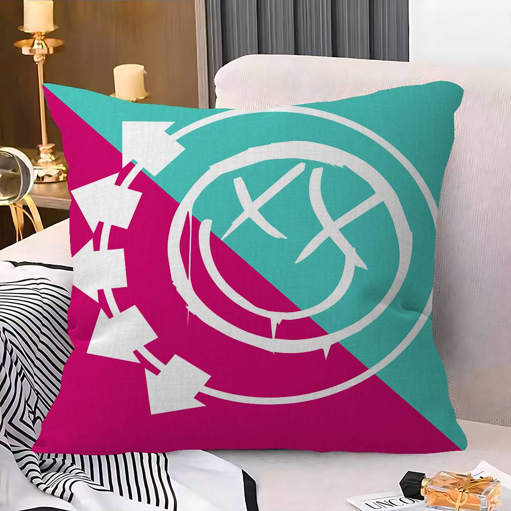 Famous Punk Band Blink-182 Personalized Pillow Cover Kids Bedroom Wild Party Decor Pillowcase Kid Birthday Shower Gift