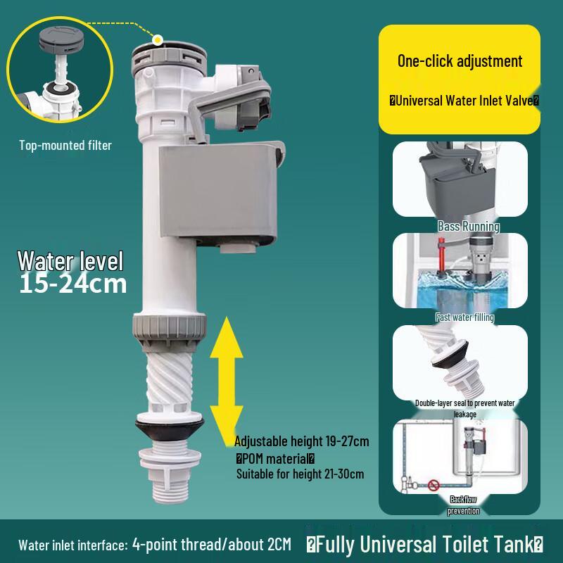 YouShu Toilet Tank Top-Mount Filter Inlet Valve