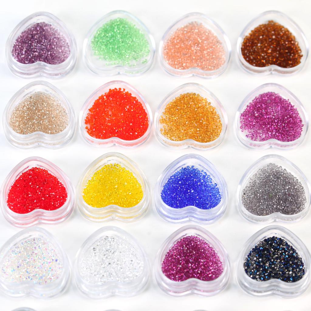 Nail Art Micro Zircon, Glass Crystal Sand Bare Diamond Pointed Bottom Rhinestone Diy Nail Art Accessories