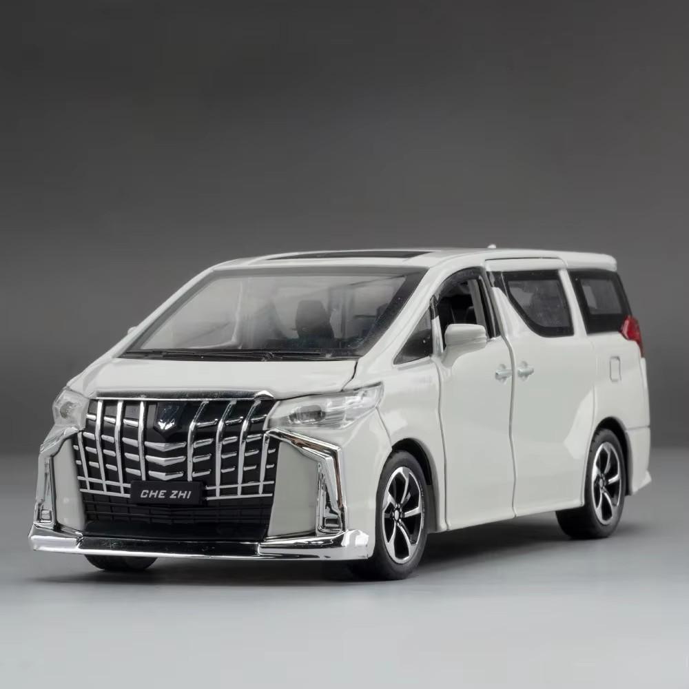 1:32 Scale Alphard Land Cruiser Toy Car Model Alloy Diecast Sound Light Pull Back Simulation Vehicle Models Boy Collectible Gift
