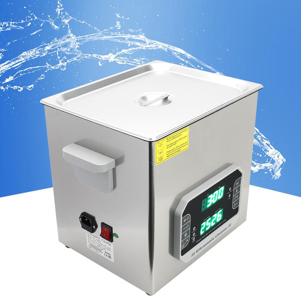 10L Ultrasonic Cleaner Multifunctional Waterproof Touch Stainless Steel Jewelry Glasses Cleaning Tool US Plug 100 127V