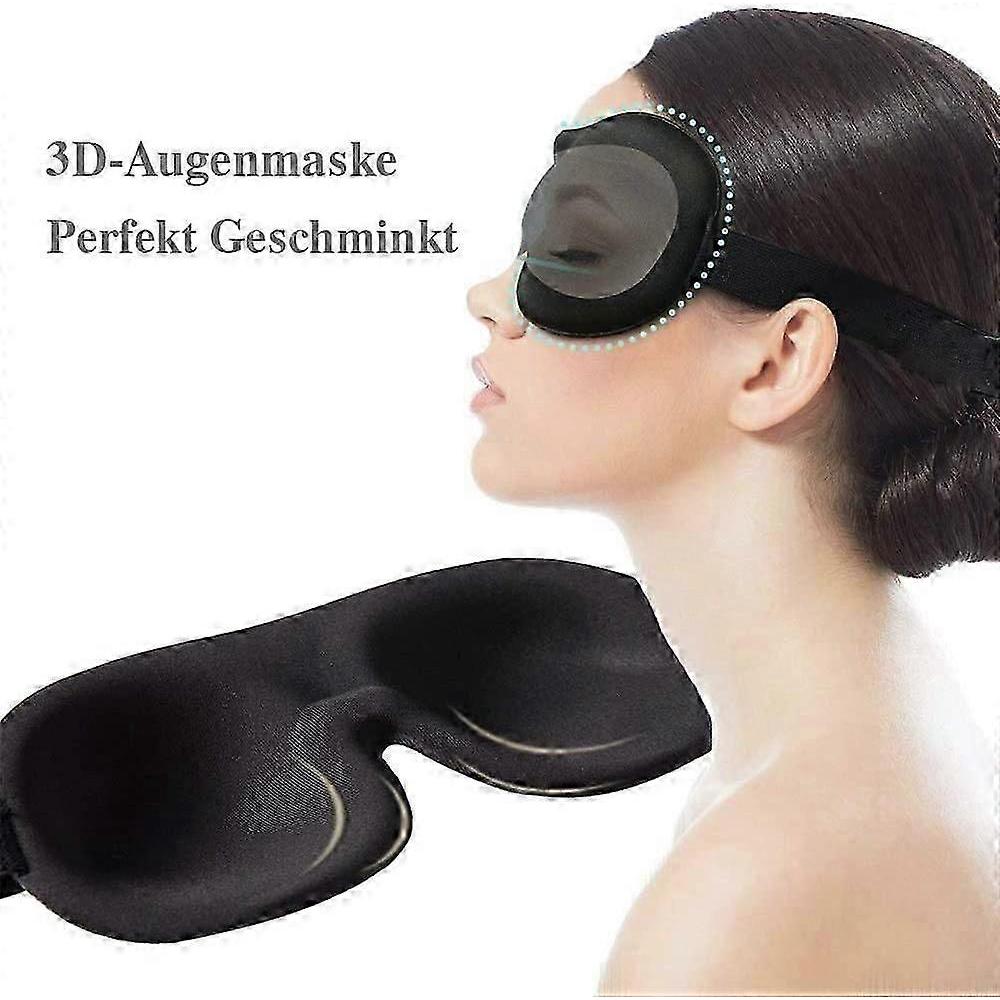 Sleep Mask for Women and Men, Patented Design 100% Blackout Night Mask Comfortable Eye Mask and Blindfold -Black