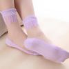 1 Pair Spring Summer Ladies Ultrathin Lace Embroidery Silk Transparent Glass Crytal Stretch Women Soft Elastic Breathable Socks