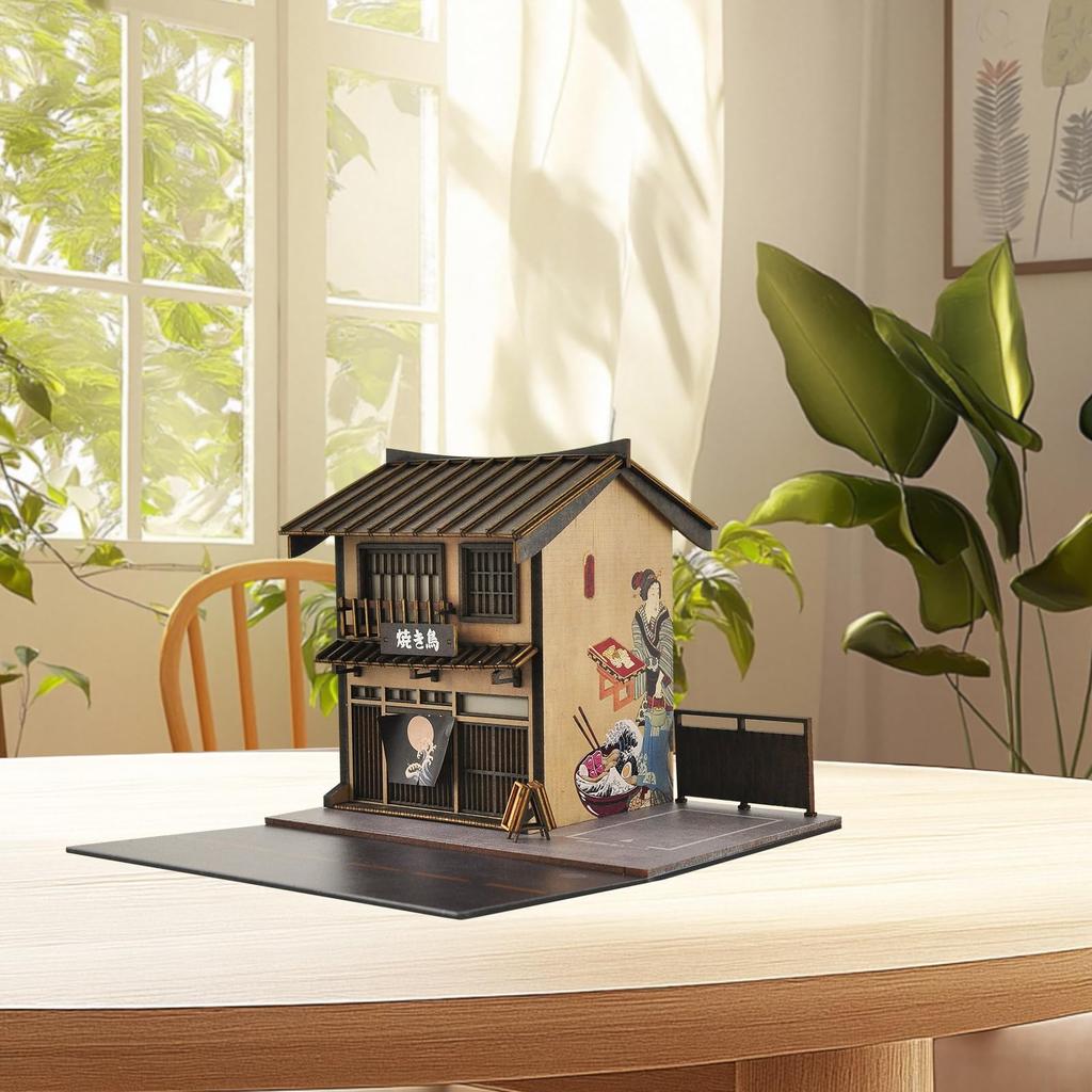 Cxiuiui Yakitori Restaurant Scene Model Building Collection Birthday Present Assembly Kit 1/64