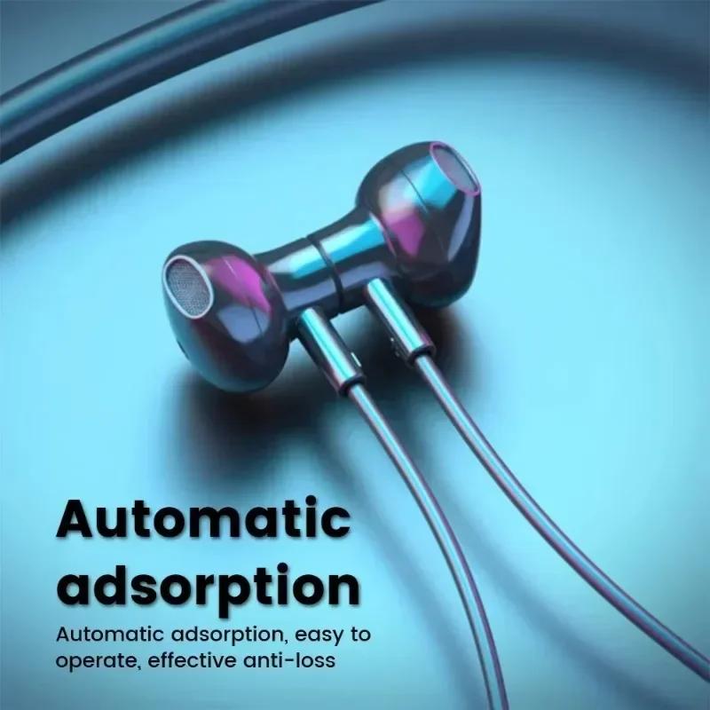 Xiaomi New Wireless Earphones Bluetooth 5.3 Neckband Headphones Gaming LED Display HIFI Headset Sports TWS Earbuds With Mic TF Card