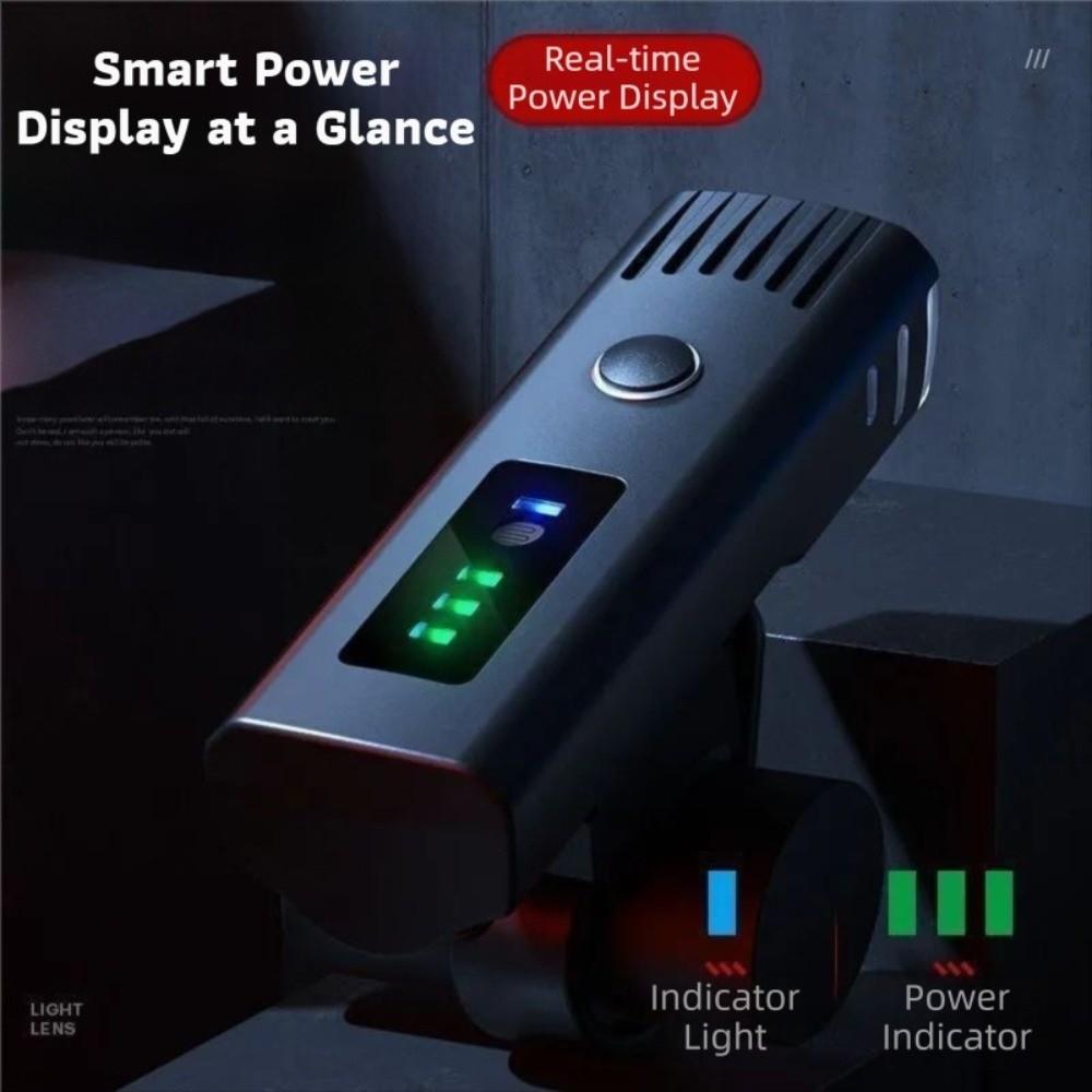 Waterproof Bike Front/Rear Light Smart Sense USB Rechargeable Bicycle Light Power Display Bike Headlight Taillight Bike