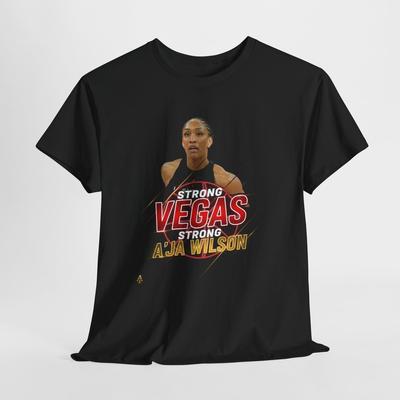 Strong Vegas A'ja Wilson Unisex Tee, Sports Fan Gear, Las Vegas Aces.