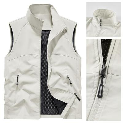 Herren Outdoor Bergsteigen Wandern Winddichte Atmungsaktive Weste Frühling und Herbst Weiches Bequemes Vielseitiges Tanktop