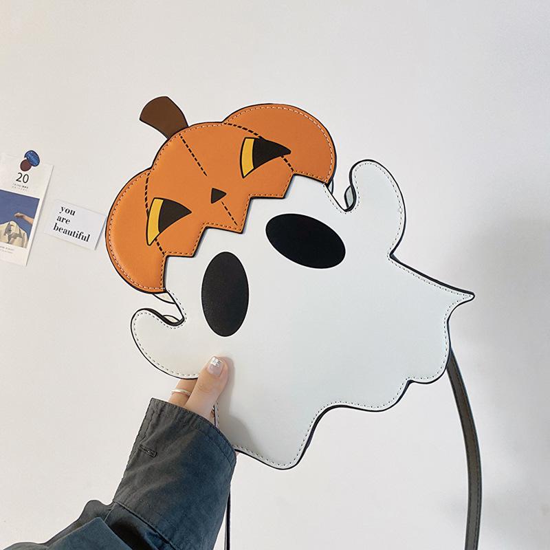Halloween small bag Xiaohongshu same 2025 new European and American fashion personality funny pumpkin shoulder small round bag