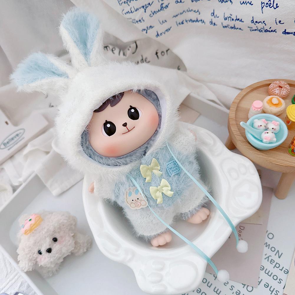 For 17cm Labubu Doll Clothes Fashion Soft Coat Doll Clothes Color Match Pants Dolls Accessories Cute Decoration Little Clothes