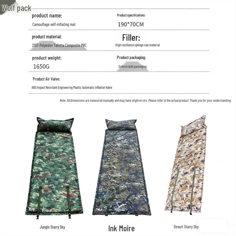 Automatic Inflatable Camping Mat with Pillow