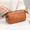Convenient Cosmetic Organizer Smooth Surface Faux Leather Storage