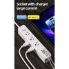 Flat Plugs Surge Protectors Power Strips 9Outlets 3USB/2 USB C Port Wall Mountable Design For Home Office Dorm Essential
