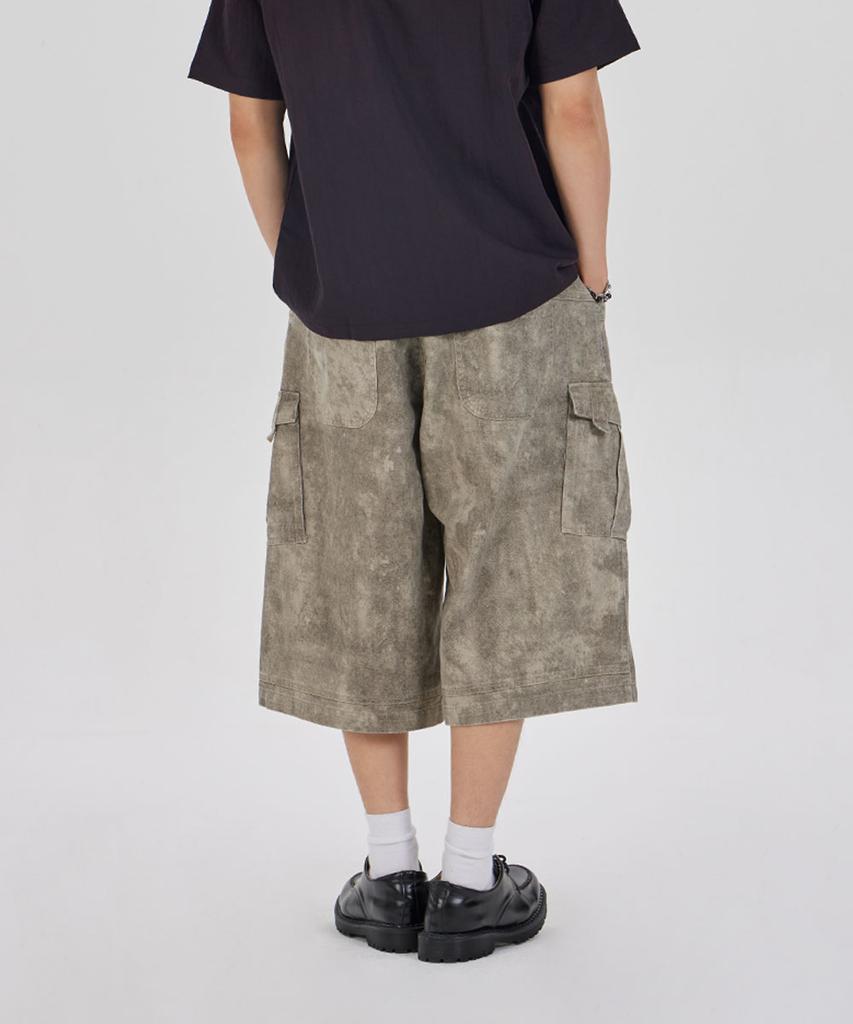 MAKEITTO Dusty Cargo Bermuda Pants_Khaki