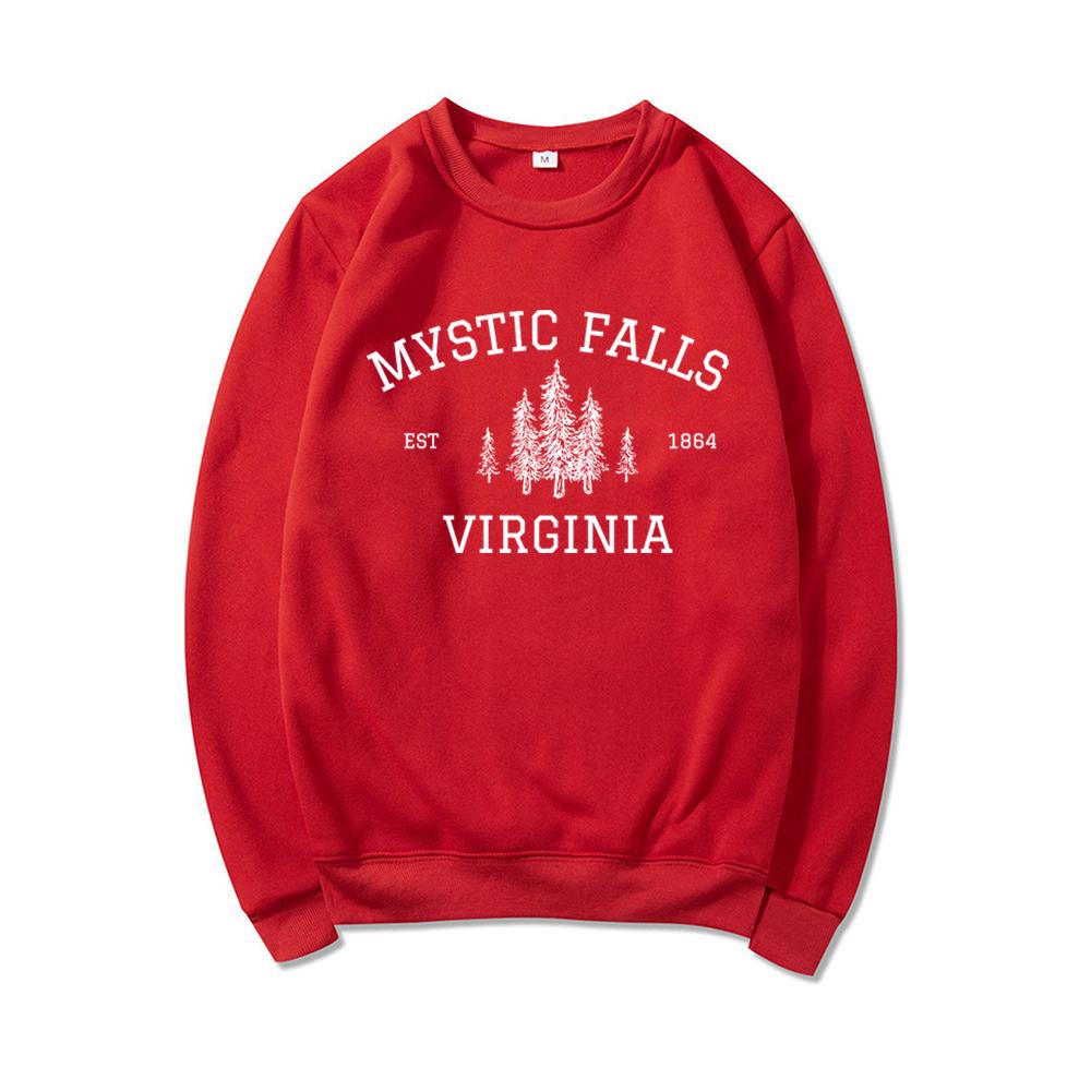 Mikina Mystic Falls Virginia Vampire Fan Svetr Salvatore Brothers Mikina Unisex Mikiny s dlouhým rukávem Volnočasové svetry