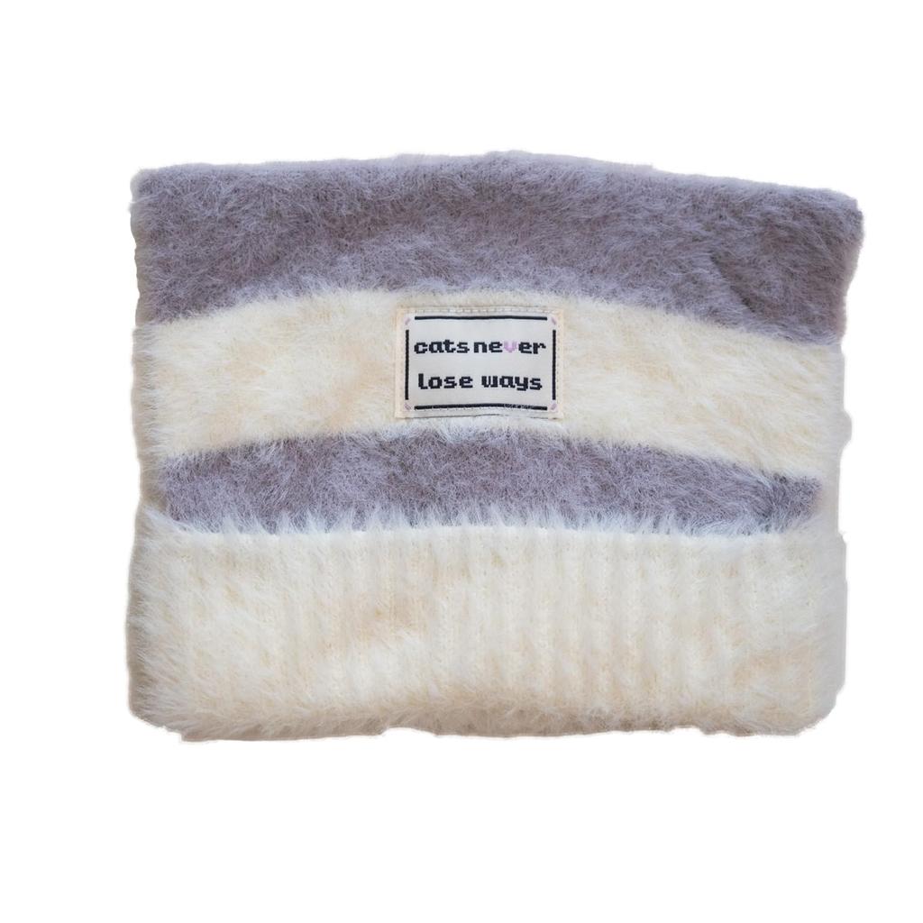 Happy Knit Hat for Girls with Cat Winter Warmth Number Beans! Ears, (JP, Size, 54.0 Cm, Gray, A, A)