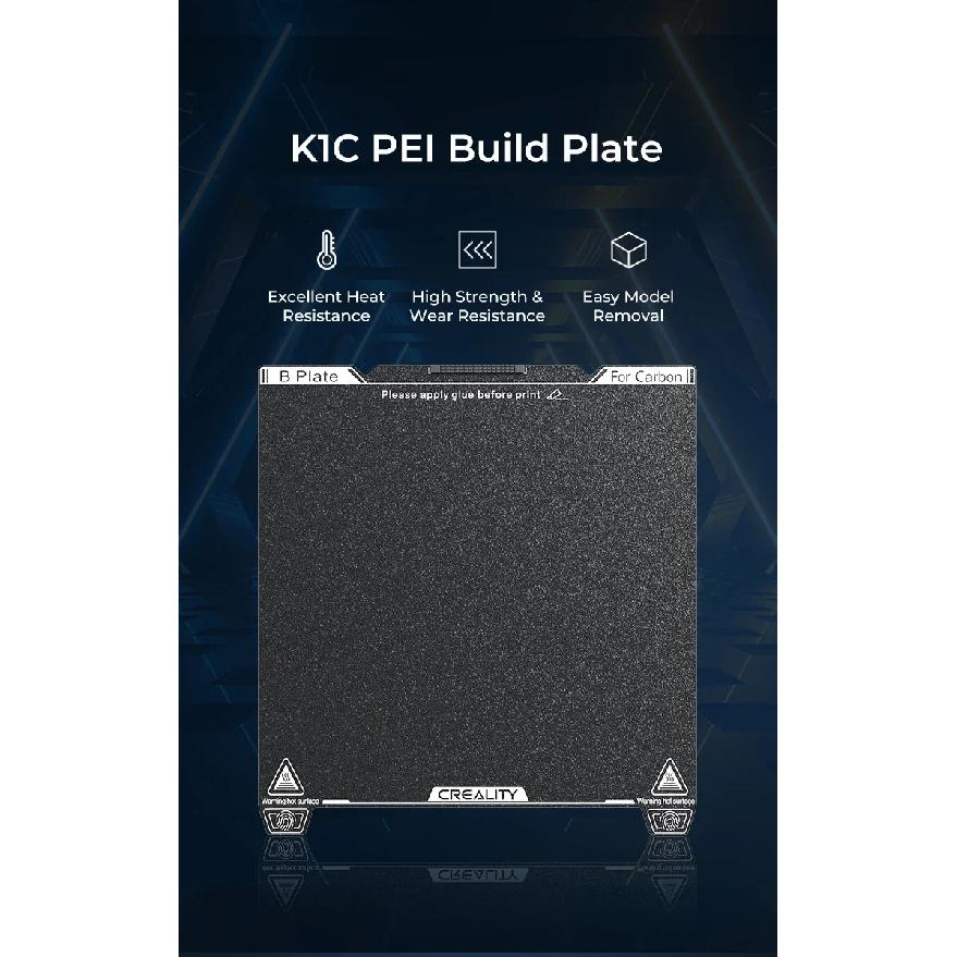 Creality Official original K1C PEI Build Plate Without Soft Magnetic Sticker 235x235mm K1C Printing Plateform Board Frosted