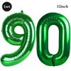 32 Inch Green Number Foil Balloons 0-9 Jungle Safari Theme Soccer Party Decor Kid Boy 1st Birthday Dinosaur Baby Shower Supplies