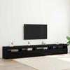 TV Cabinet Set 3 Pcs Black Oak Effect 270 X 35 X 40 Cm