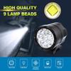 Motorcycle Fog 90W Auxiliary 9 High Long Shock Set of 2 X-STYLE Lights, LED, Compact, Waterproof, Headlight, Light, 12V/24V, LEDs, Brightness, Life,