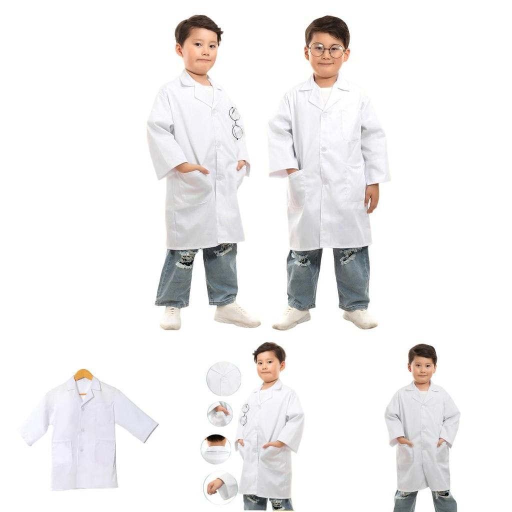 Kinderlaborkittel für Rollenspiele und wissenschaftliche Experimente Feuchtigkeitsableitende Baumwolle