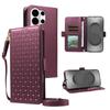 Crossbody Wallet Leather Magnetic RFID Phone Case For Samsung S26 Ultra S25 Plus S24 A36 A56 A17 A07 Diamond Long Lanyard Cover