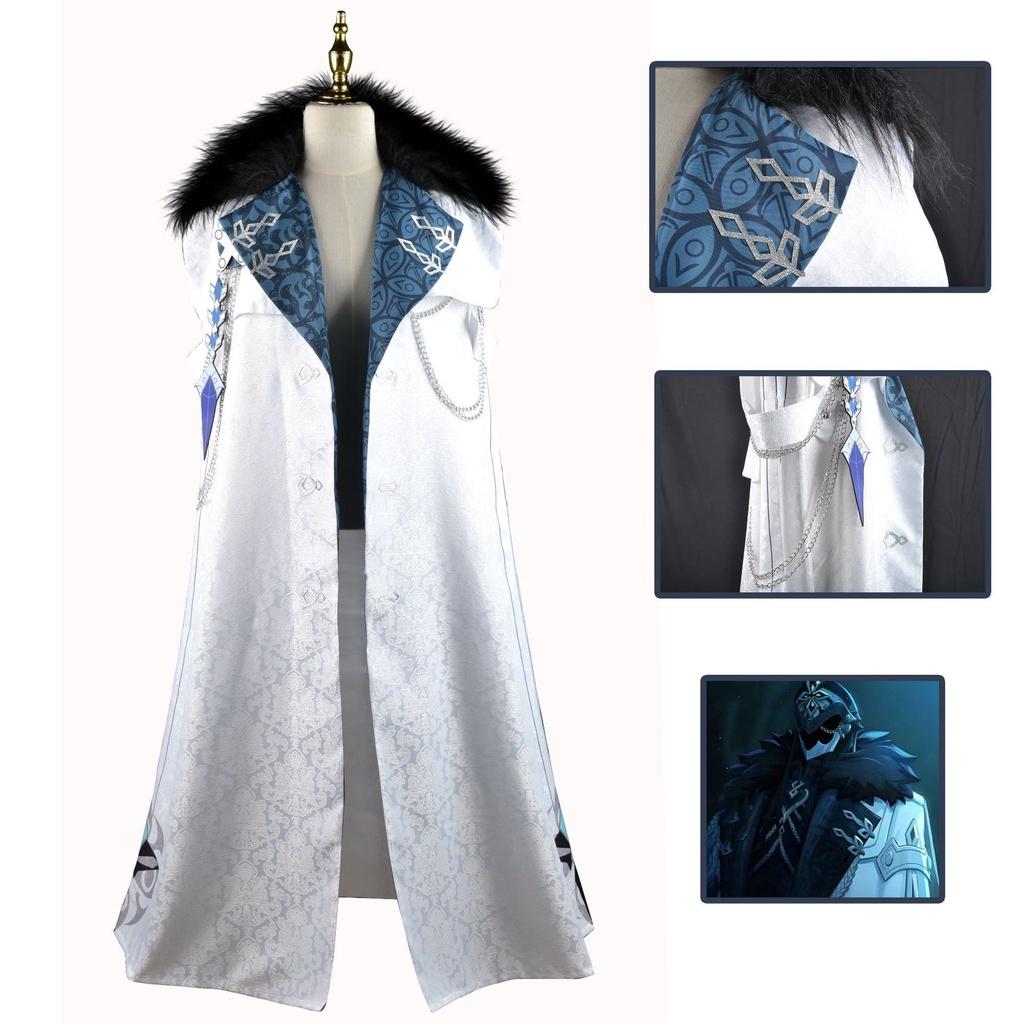 Genshin Game Impact Cosplay Costume Fatui Tartaglia Cape Halloween Costume Party