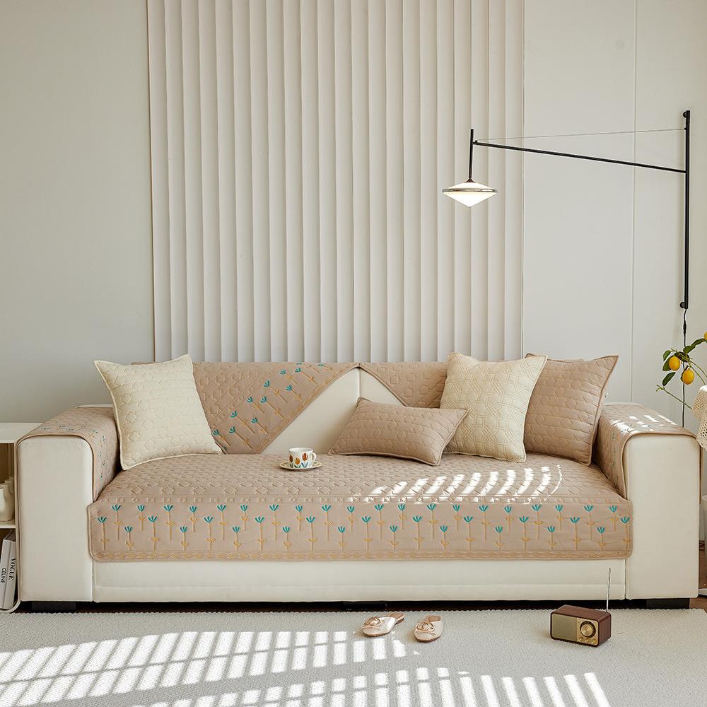 Four Seasons Universal Washed Cotton Cotton Positioning Jacquard Ethnic Style Sofa Cushion Modern Simple Non-Slip Sofa Cushion Towel