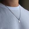 Trendy Men's Lightning Cable Knit Chain Pendant - Hip Hop Style Accessory