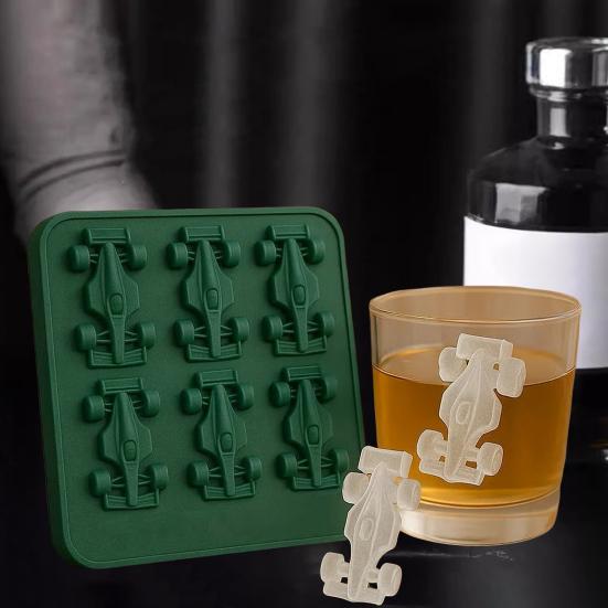 Racing Car Ice Mold Silicone Ice Tray for Whiskey Cocktails Juice BPA-Free Freezer Safe Family Gathering Essential