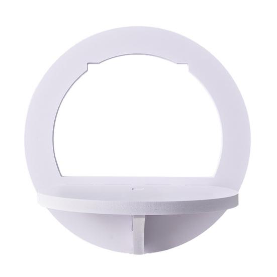 White Square Wall Floating Shelf Round Hexagon Flower Shape Wall Mount Display Shelf