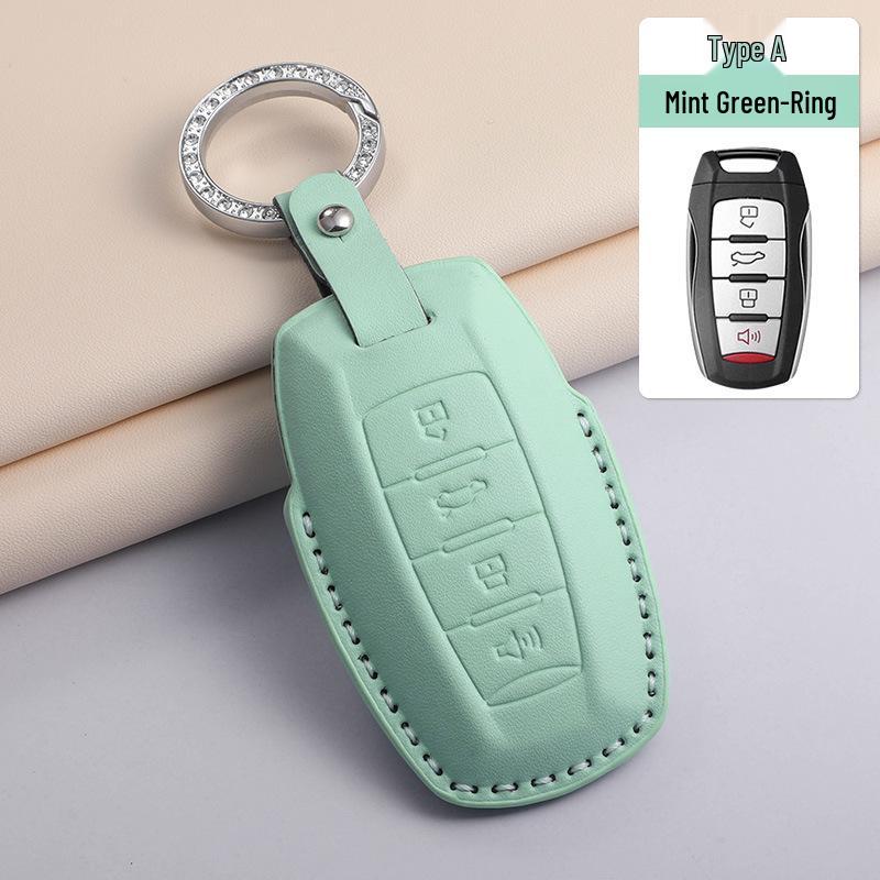 Fits Great Wall Models: Haval H6, M6 Plus, Menglong H2 Gen 2, Big Dog, F7, Divine Beast, H9 - Textured Green Key Case