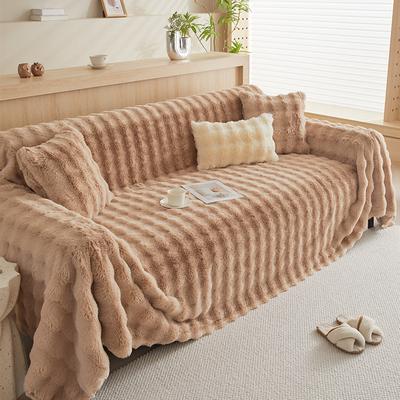 Thicken Rabbit Plush Sofa Slipcover Universal Non-slip Super Soft Sofa Towel Couch Cushion For Living Room Modern Home Decor